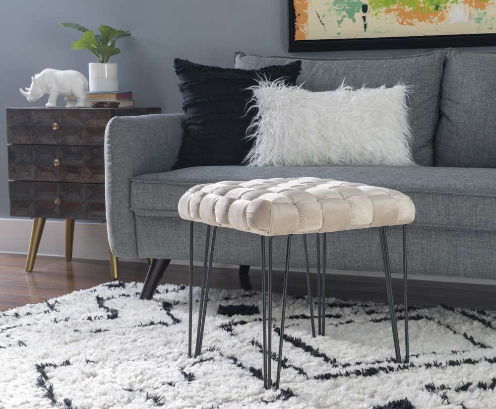 Powell Company - Shadbury Square Stool - D1375S20SBC veiw 4