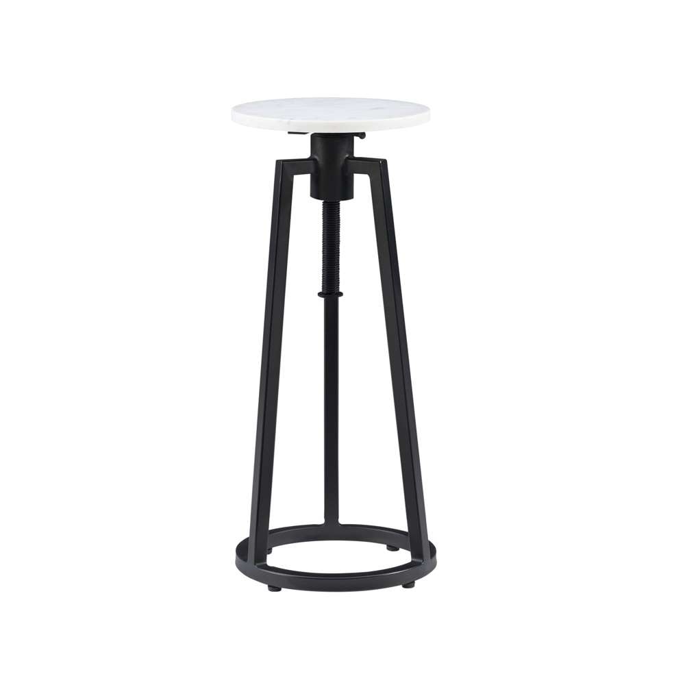 Powell Company - Shawna Adj Drink Table Black With White Marble - D1461A21B veiw 2