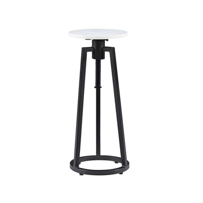 Powell Company - Shawna Adj Drink Table Black With White Marble - D1461A21B veiw 2