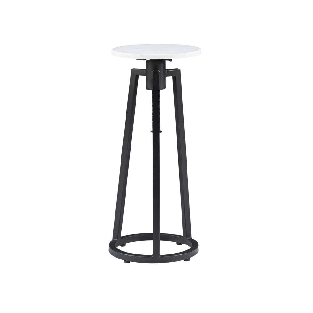 Powell Company - Shawna Adj Drink Table Black With White Marble - D1461A21B veiw 5