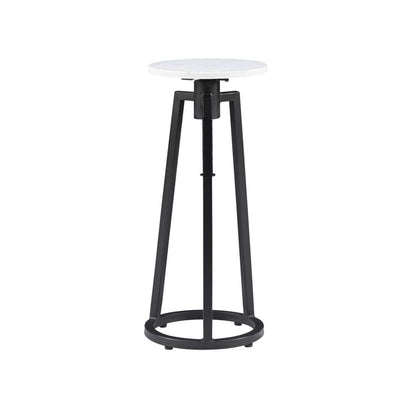 Powell Company - Shawna Adj Drink Table Black With White Marble - D1461A21B veiw 5