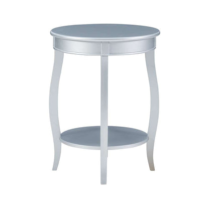 Powell Company - Silver Round Table With Shelf - 145-350 veiw 3