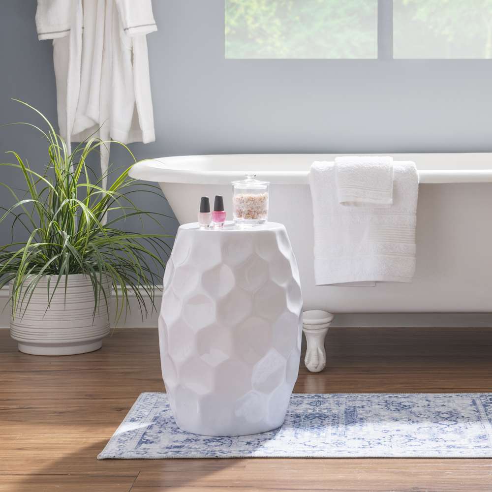 Powell Company - Soleil Side Table White - D1459A21WHT veiw 3