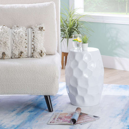 Powell Company - Soleil Side Table White - D1459A21WHT veiw 4