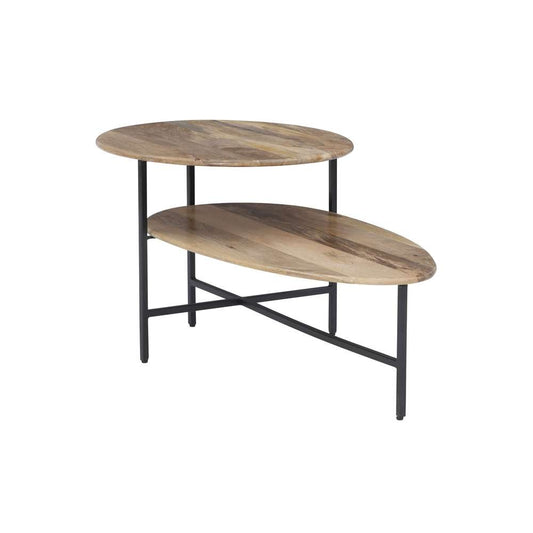 Powell Company - Tavin Two Tiered Coffee Table Natural Black - D1326A20CTNAT veiw 1