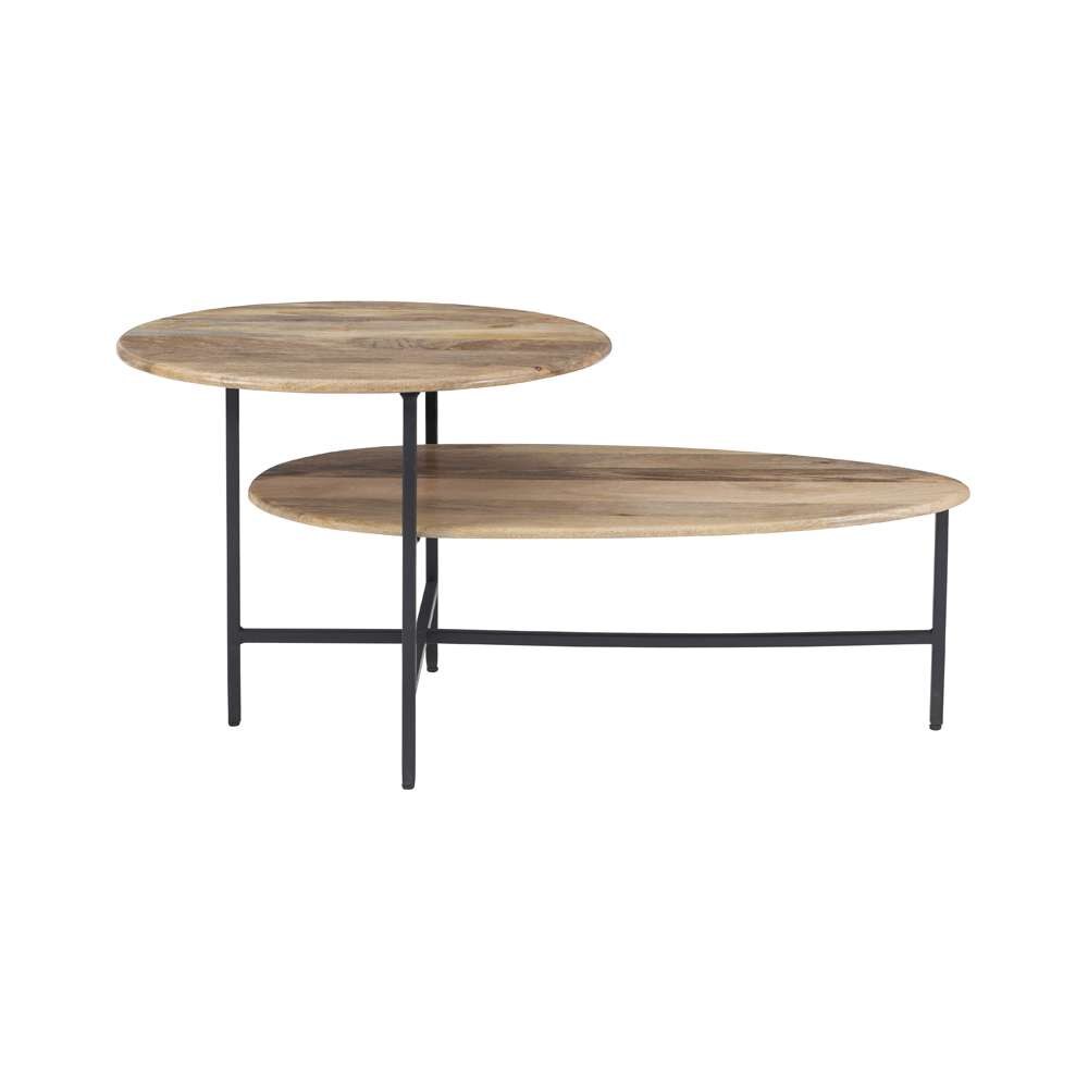 Powell Company - Tavin Two Tiered Coffee Table Natural Black - D1326A20CTNAT veiw 3