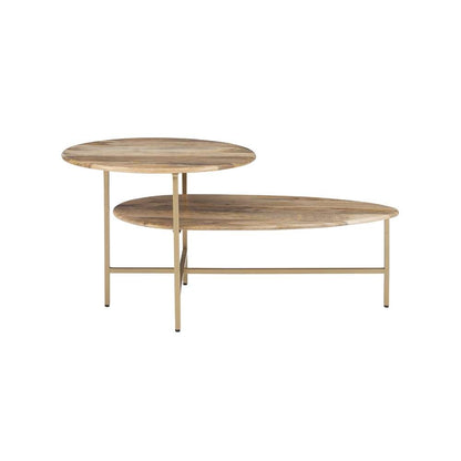 Powell Company - Tavin Two Tiered Coffee Table Natural Gold - D1326A20CTGN veiw 3