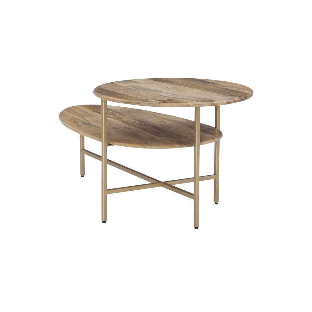Powell Company - Tavin Two Tiered Coffee Table Natural Gold - D1326A20CTGN veiw 4