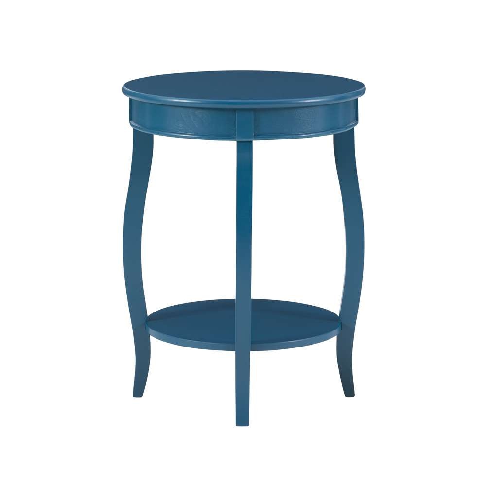 Powell Company - Teal Round Table With Shelf - 287-350 veiw 3