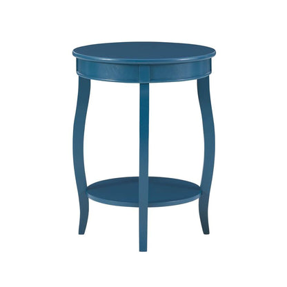 Powell Company - Teal Round Table With Shelf - 287-350 veiw 3