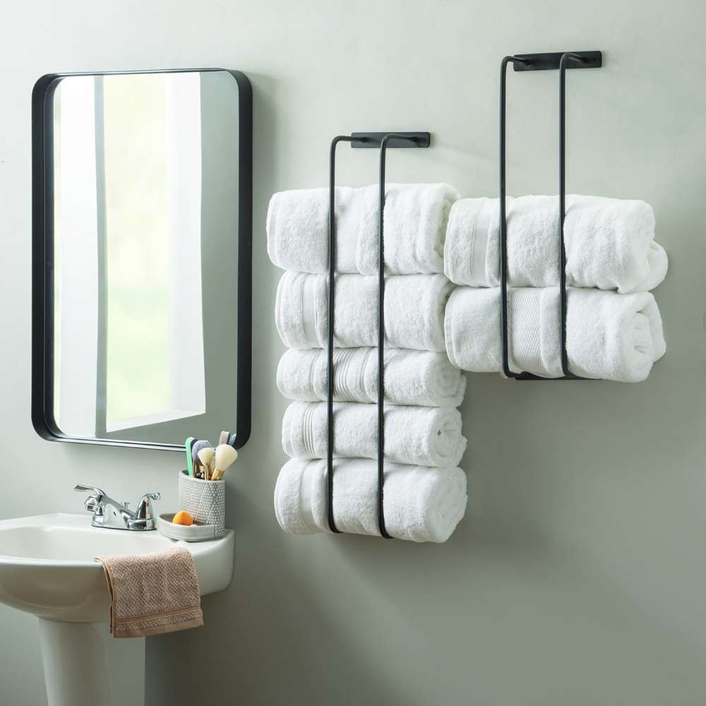 Powell Company - Triston Metal Towel Rack Black - 2 Pack - D1425A21B veiw 6