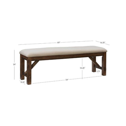 Powell Company - Turino Rustic Umber Bench - D1248D19BB veiw 7