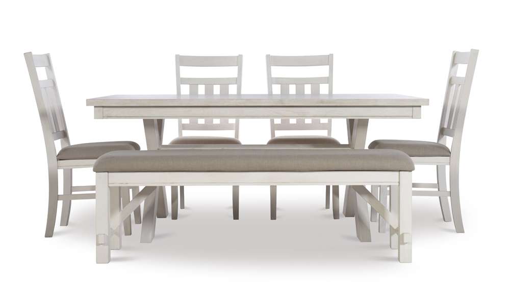 Powell Company - Turino Smokey White 6Pc Dining Set - D1249D19PC6W veiw 2