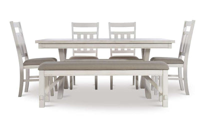 Powell Company - Turino Smokey White 6Pc Dining Set - D1249D19PC6W veiw 2