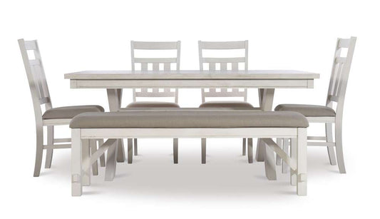 Powell Company - Turino Smokey White 6Pc Dining Set - D1249D19PC6W veiw 2