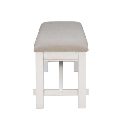 Powell Company - Turino Smokey White Bench - D1249D19WW veiw 3