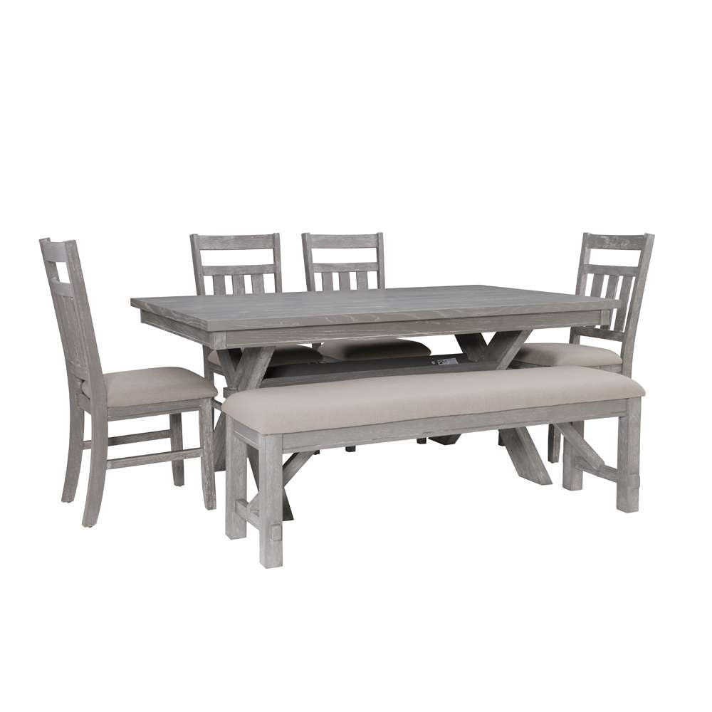 Powell Company - Turino Weathered Grey 6Pc Dining Set - 457-417M5 veiw 1