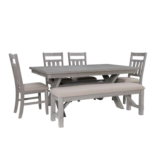 Powell Company - Turino Weathered Grey 6Pc Dining Set - 457-417M5 veiw 1