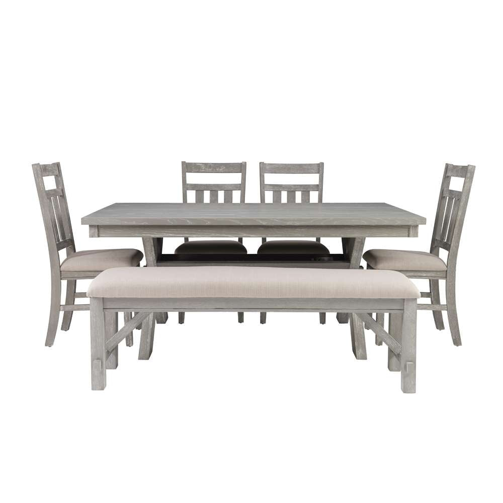 Powell Company - Turino Weathered Grey 6Pc Dining Set - 457-417M5 veiw 2