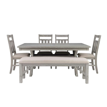 Powell Company - Turino Weathered Grey 6Pc Dining Set - 457-417M5 veiw 2