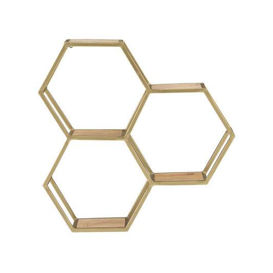 Powell Company - Westlynn Wall Shelves Gold Metal - D1412A21GLD veiw 2