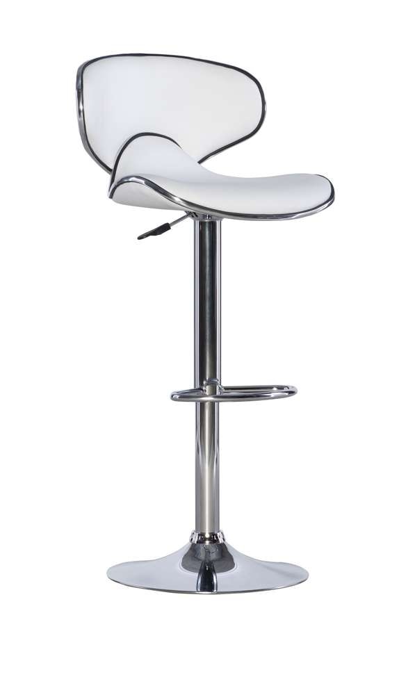 Powell Company - White Adjustable Barstool - 736-890 veiw 1