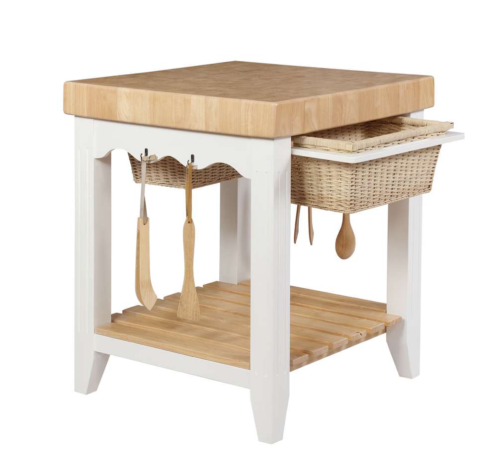 Powell Company - White Kitchen Island - D1031D16 veiw 1