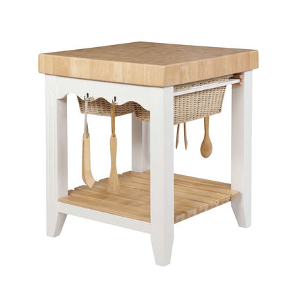 Powell Company - White Kitchen Island - D1031D16 veiw 2