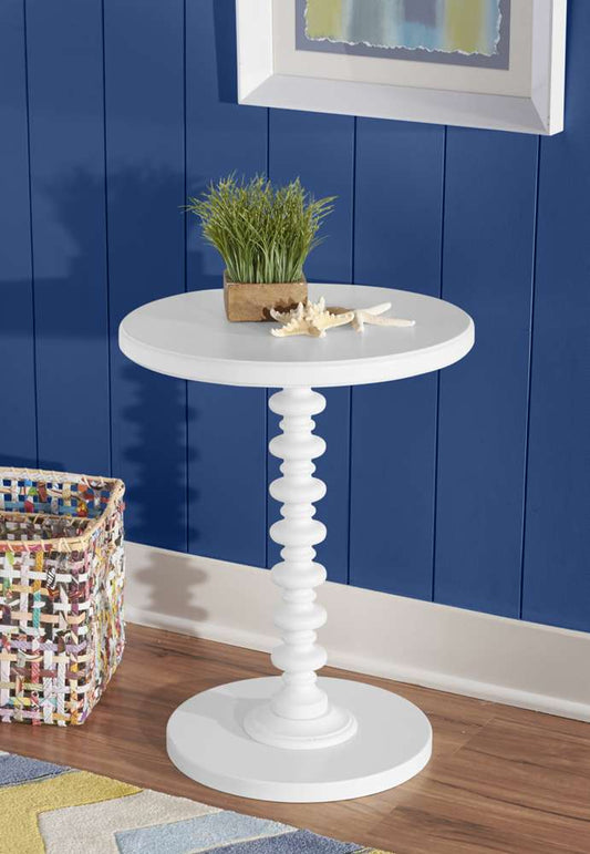 Powell Company - White Round Spindle Table - 929-269 veiw 1
