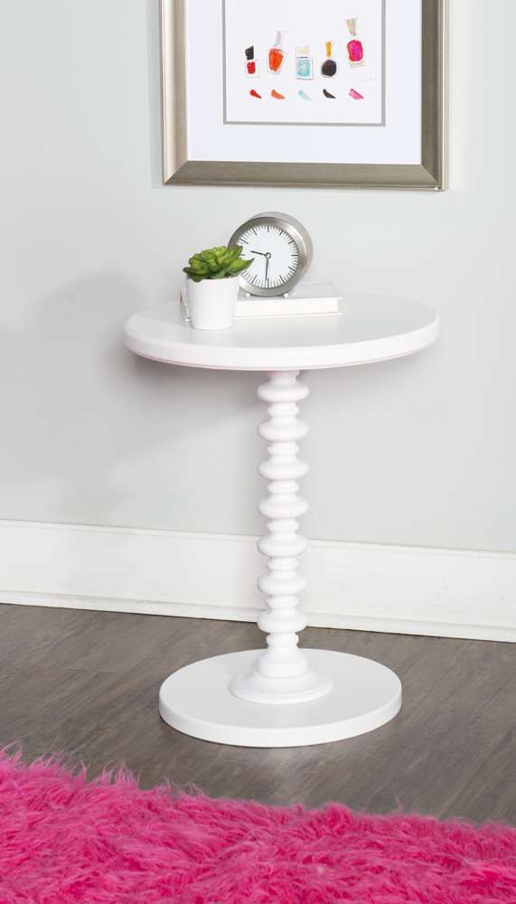Powell Company - White Round Spindle Table - 929-269 veiw 6