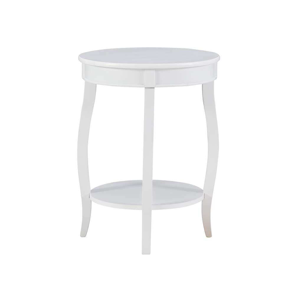 Powell Company - White Round Table With Shelf - 929-351 veiw 3