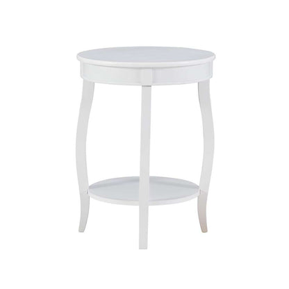 Powell Company - White Round Table With Shelf - 929-351 veiw 3
