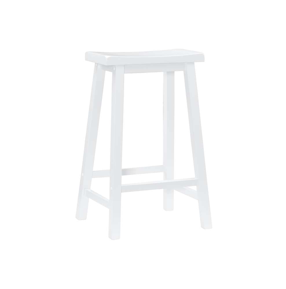 Powell Company - White Saddle Bar Stool - 270-431 veiw 1