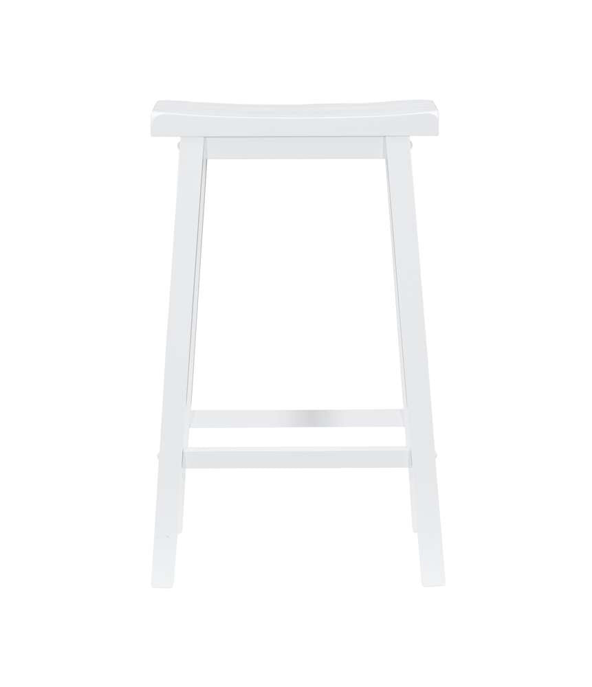 Powell Company - White Saddle Bar Stool - 270-431 veiw 2