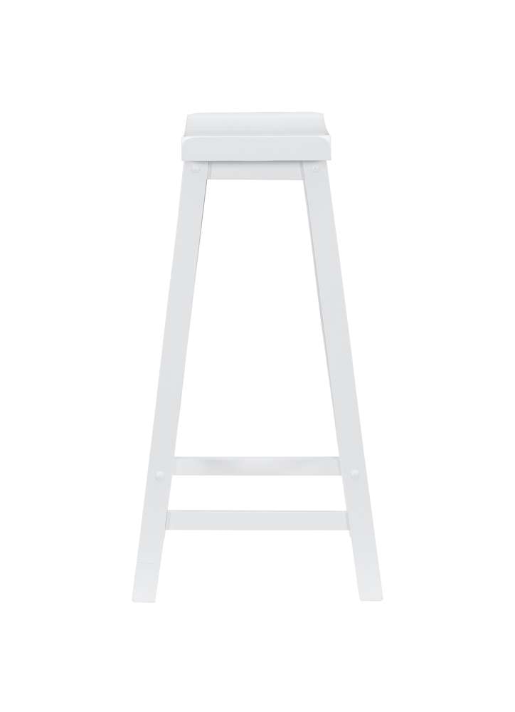 Powell Company - White Saddle Bar Stool - 270-431 veiw 3