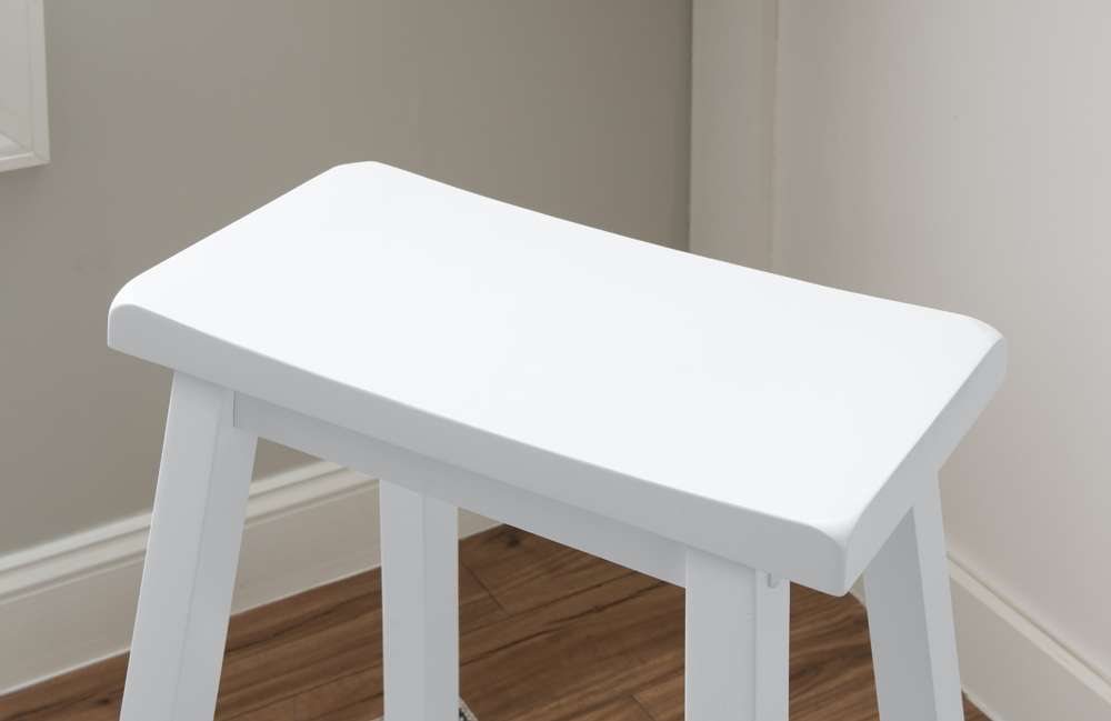 Powell Company - White Saddle Bar Stool - 270-431 veiw 5