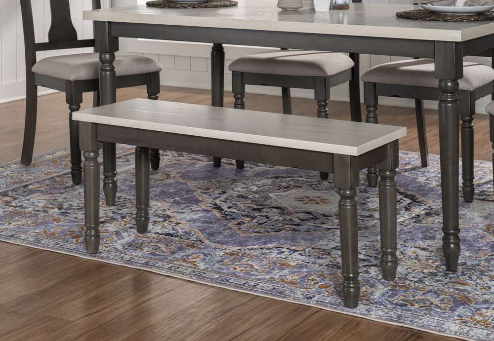 Powell Company - Willow Grey Bench - D1251D19GB veiw 5