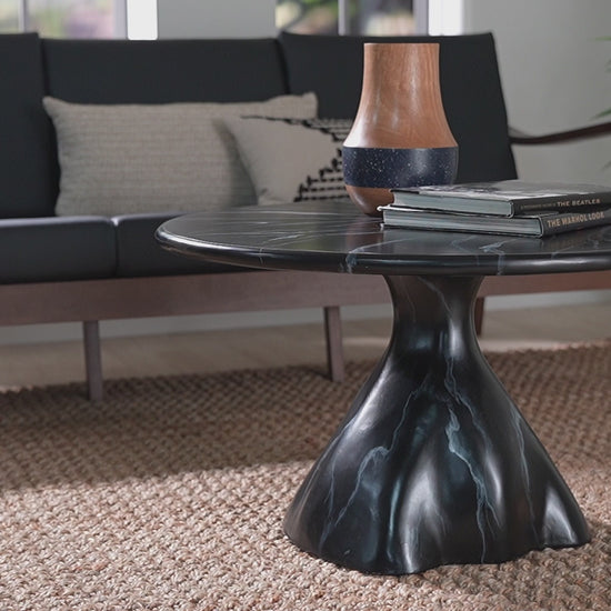 bali & pari - Aponi Coffee Table - Aponi-Black Marbled Resin-CT view 8