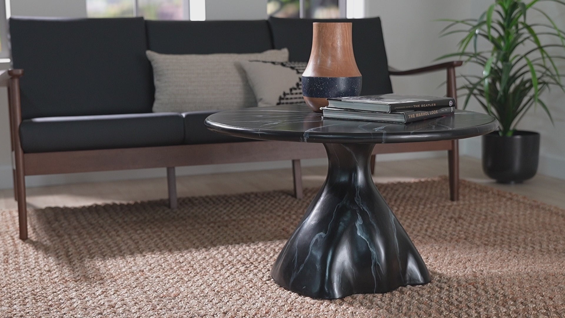 bali & pari - Aponi Coffee Table - Aponi-Black Marbled Resin-CT view 8