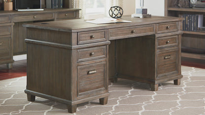 Martin Furniture - Carson Wood Open L-Desk & Return, Gray - IMCA386R-Kit