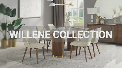 ACME Furniture - Willene Dining Table w/Ceramic Top - Ceramic Top & Walnut Finish - DN03145