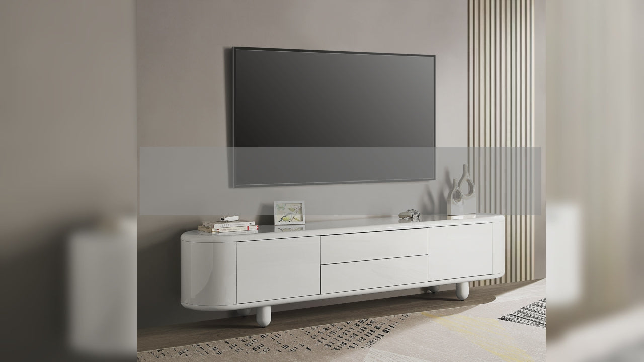ACME Furniture - Keely - TV Stand - White High Gloss  - LV02608 view 6