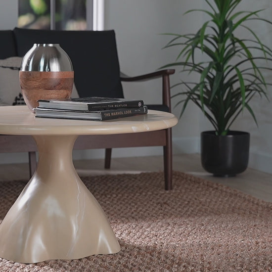 bali & pari - Aponi Coffee Table - Aponi-Cream Marbled Resin-CT view 9
