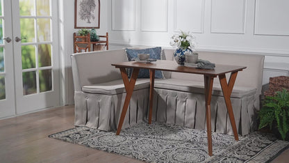 Baxton Studio - Meyer Dining Bench - BBT8116-Light Beige-6086-1-2PC SF Bench view 7