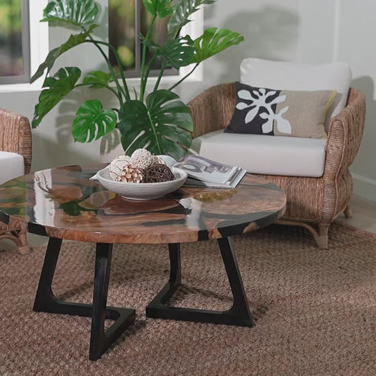 bali & pari - Agata Coffee Table - Agata-Patterned Resin-CT-Boxed view 7