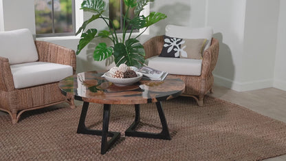 bali & pari - Agata Coffee Table - Agata-Patterned Resin-CT-Boxed view 7