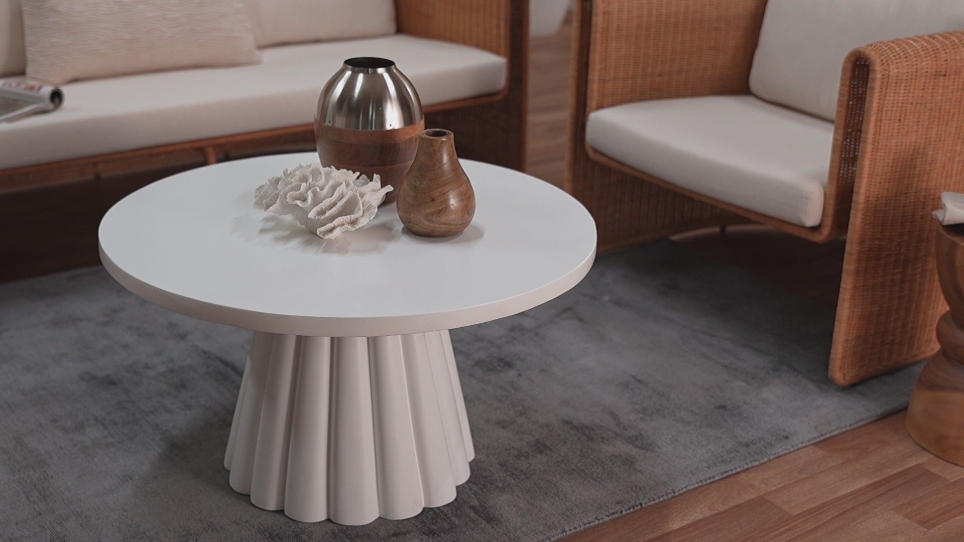 bali & pari  - Parvana Coffee Table - Parvana-White Resin-CT view 6