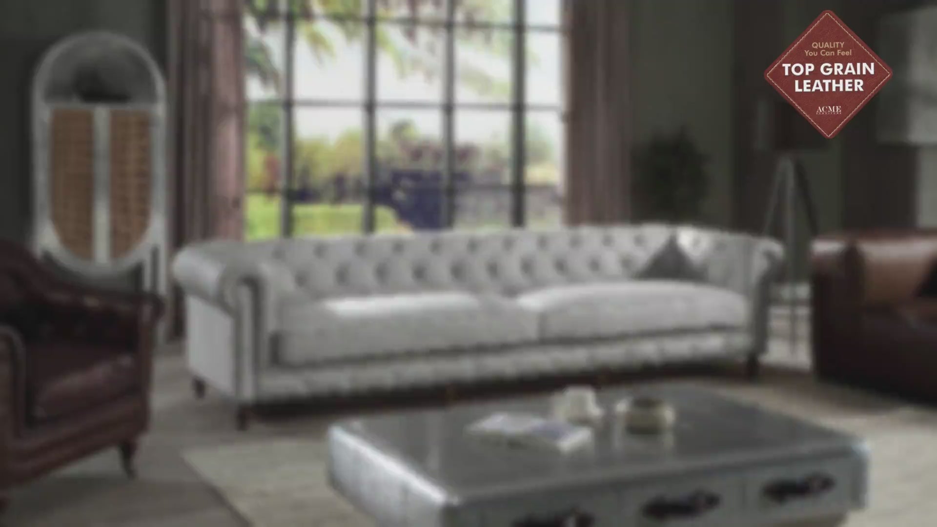 ACME Furniture - Ofer Sofa - Vintage White Top Grain Leather - LV02404 view 7