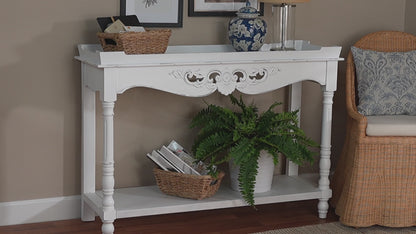 Baxton Studio - Rafferty Console Table - JY24B280-White-Wooden-Console Table view 9