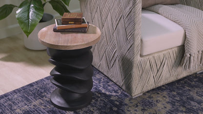 bali & pari - Ziva End Table - J2630-2PCDT-Blk/Cream Wood-Blk Wood-ET view 8